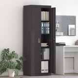 Ormarić Omarica za shranjevanje 2 pcs Črna 60 x 40 x 180 cm Jeklo, (5000152684) | Shoptok.si