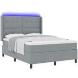 vidaXL okvirna postelja s madracem i LED svjetlom svijetlosiva 160x200 cm tkanina | shoptok.hr