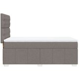 vidaXL Krevet s oprugama i madracem smeđesivi 90x190 cm od tkanine | shoptok.hr