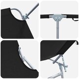  Ležaljka 2 pcs Crna 58 x 188 x 77cm Poliester | shoptok.hr