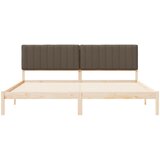  Krevetni okvir s tapiciranim uzglavljem Sivo-smeđa 200 x 200 cm | shoptok.hr