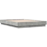  Okvir kreveta boja betona 135 x 190 cm od konstruiranog drva | shoptok.hr