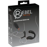 Rebel – vibrator za prostatu s prstenom za penis i testise (crni) | shoptok.hr