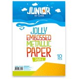 Junior jolly Embossed Metallic Paper, papir metalik reljefni, A4, 250g, 10K, odaberite Žuta Cene