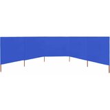  Vjetrobran s 5 panela od tkanine 600 x 80 cm azurno plavi | Eponuda.com