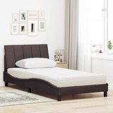  Krevet s madracem Hanko tamnosmeđi 100 x 200 cm od tkanine | shoptok.hr