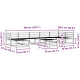  Set vanjskih sofa 8 pcs Bijela Čvrsto drvo akacije | shoptok.hr