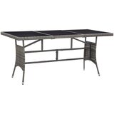 Vrtni stol sivi 170 x 80 x 74 cm od poliratana | shoptok.hr