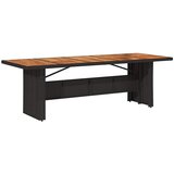  9-dijelni vrtni bistro set od poliratana s jastucima crni Crna | shoptok.hr