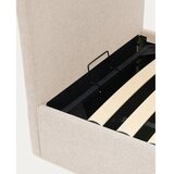 Kave Home Bež oblazinjena postelja s prostorom za shranjevanje z letvenim dnom 90x200 cm Nahiri – | Shoptok.si