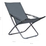  Sklopive stolice za plažu od tkanine 2 kom sive | Shoptok.si