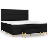  s oprugama i madracem crni 180x200 cm od tkanine | shoptok.hr