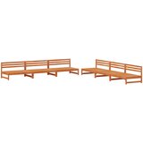  Set lounge namještaja za vrt 6 pcs Vosak Smeđa Masivna borovina | shoptok.hr