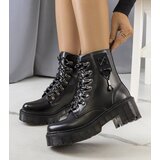 Gemre Black ankle boots with decorative lacing Laverda | Shoptok.si