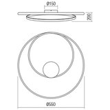  Redo 01-1791 - LED prigušiva plafonska lampa TORSION LED/30W/230V bela | Eponuda.com