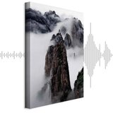  Slika - High Mountains in Mist (1-part) - Landscape of Clouds Amid Rocks 40x60 Akustična | shoptok.hr