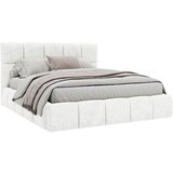 MID.YOU OBLAZINJENA POSTELJA 160 cm x 200 cm , les, tekstil, leseni material bela | Shoptok.si
