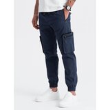 Ombre Men's JOGGER pants with zippered cargo pockets - navy blue | shoptok.hr