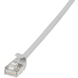 Logilink CQ9012S RJ45 omrežni kabel CAT6a U/FTP 0.3 m siva izjemno tanek, ognjevaren, prilagodljiv, zaščita iz folije, brez halogena, z zaščitnim zapo, (20416741) | Shoptok.si