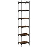 Maison Chic Knjižna omara - Knjižni regal 6-nadstropna dimljen hrast 40x30x188 cm inž. les, (21725570) | Shoptok.si