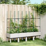  Vrtna sadilica s rešetkom bijela 160 x 40 x 142,5 cm PP | shoptok.hr