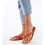 Gemre Orange flip-flops decorated with stones Liwiros | Shoptok.si