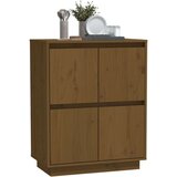  Komoda smeđa boja meda 60 x 34 x 75 cm od masivne borovine | shoptok.hr