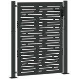  Vrtna vrata Crna 110 x 130 cm Čelik s prahom premazan | Eponuda.com