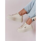 DStreet Sneakersy damskie na platformie SNIKPIK beżowe | shoptok.hr