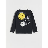 Reserved - Predimenzionirana majica dugih rukava SmileyWorld® - crno | shoptok.hr