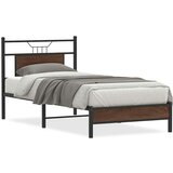 vidaXL Posteljni okvir brez vzmetnice hrast 75x190 cm inženirski les | Shoptok.si