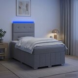  LED okvir za krevet s madracem Svjetlosiva 120 x 190 cm Tkanina | shoptok.hr