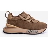 Boto Women's Suede Sneakers On Platform With Thick Lacing Artiker | shoptok.hr