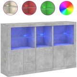 vidaXL Komoda s LED svjetlima siva boja betona 162 x 37 x 100 cm | shoptok.hr