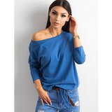 Fashion Hunters Women´s blue cotton blouse Cene