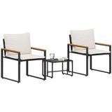  Kompleti pohištva z blazino 3 pcs Črna in krem bela Ratan, (5000301199) | Shoptok.si