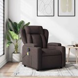 vidaXL masažni naslanjač temno rjavo blago | Shoptok.si