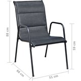  Zunanja jedilna garnitura 5-delna jeklo črna, (20680019) | Shoptok.si