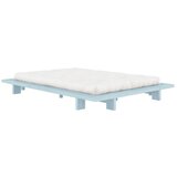Karup Design Svetlo modra zakonska postelja iz masivnega bora z letvenim dnom 140x200 cm Japan – | Shoptok.si