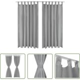  The Living Store Zavese iz mikro satena 2 kosa z zankami 140x175 cm sive barve - Zavesa, (21744069) Cene