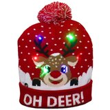 Vivva Božična pletena kapa z LED lučmi | XBEANIE Rdeča, (21562843) | Shoptok.si