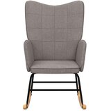  Stolica za ljuljanje od tkanine smeđe-siva | shoptok.hr