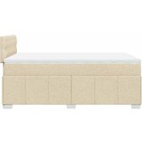  Krevet s oprugama i madracem krem 120 x 200 cm od tkanine | shoptok.hr