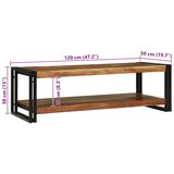  Kava Stol Smeđa 120 x 50 x 38 cm Čvrsto drvo akacije | shoptok.hr