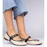 Gemre Beige women's ballet flats with a bow Mansy | Shoptok.si