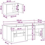  Loft krevet s ormarom s pohranom 3 pcs Bijela Konstruirano drvo - Bijela | shoptok.hr