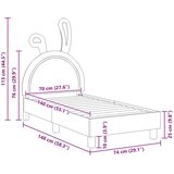  Posteljica za malčke z vzglavjem Svetlo siva 70 x 140 cm PU, (5000104861) | Shoptok.si