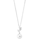  Ženski majorica heka srebrni lančić sa belim bisernim priveskom sa kristalima 10 mm ( 12849.01.2 000.010.1 ) Cene