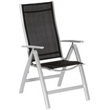 Gardenson Set Zložljivih Vrtnih Stolov Carrara, 2 Kos, Srebrna, Črna | Shoptok.si
