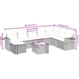  9-dijelni set vrtnih sofa od poliratana s jastucima svjetlosivi | shoptok.hr